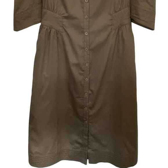 M by Madonna x H&M Brown Button Up Lightweight Summer Casual Midi Dress-Sz-6 - Picture 3 of 16